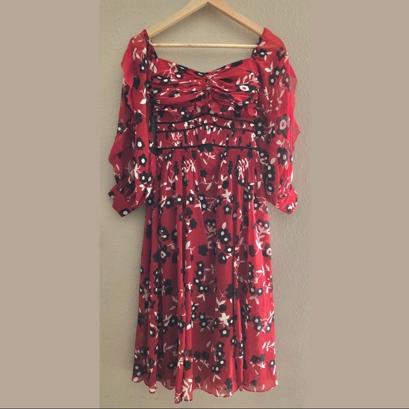 NWT Self-Portrait Floral Print Strapless Dress - Picture 4 of 6